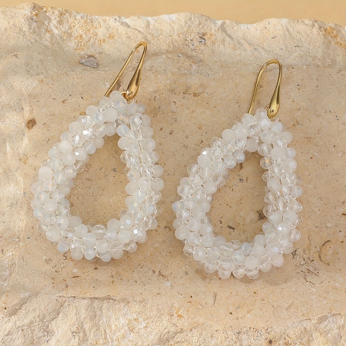 Boho Beaded Dangle Earrings with Stainless Steel Ear Needle